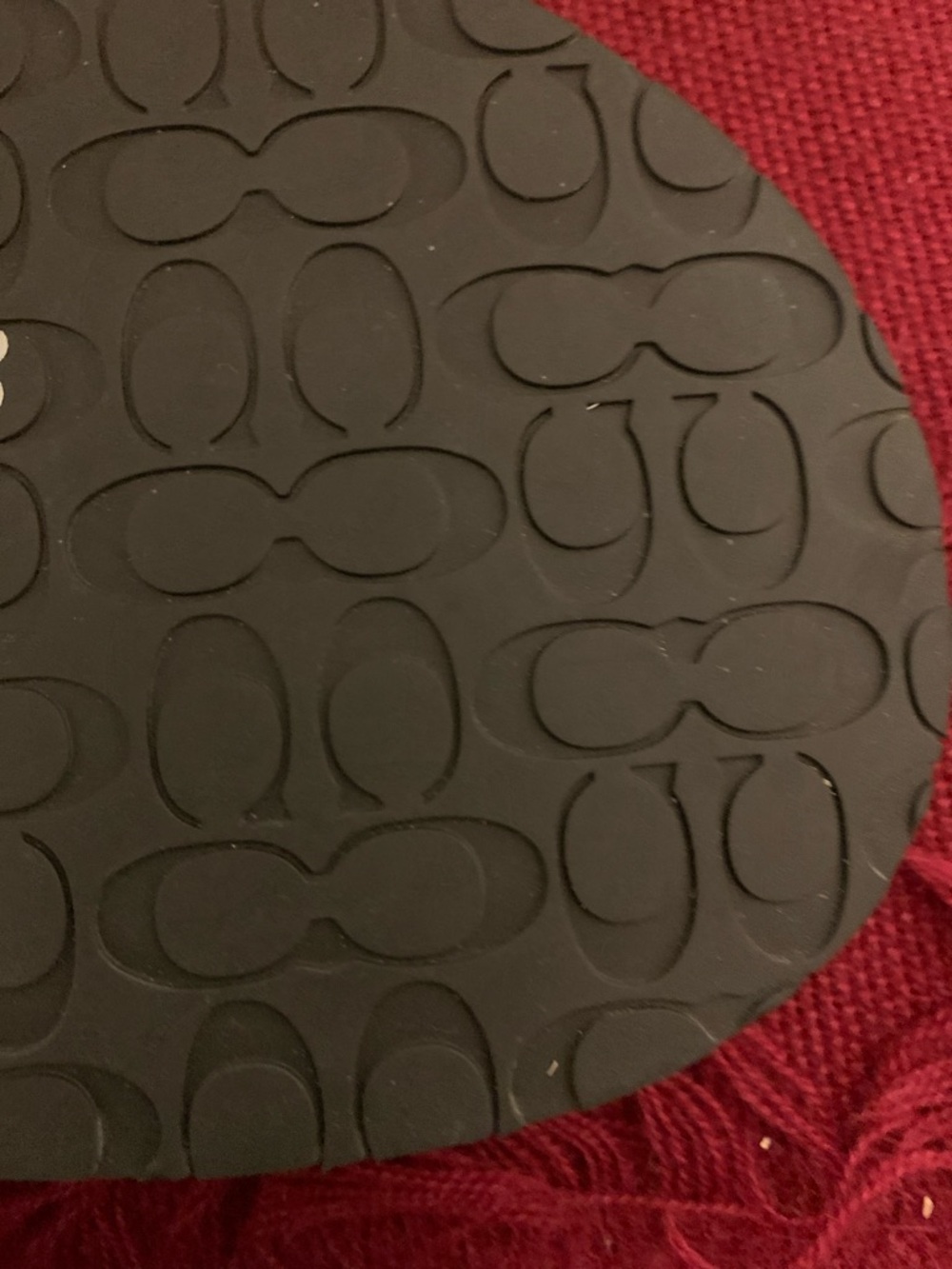 Coach Black Signature Jacquard Thong Sandals - Picture 4 of 5